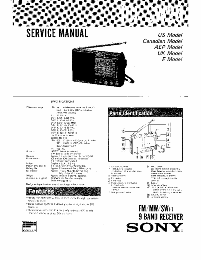 sony ICF-SW20 Manual Service