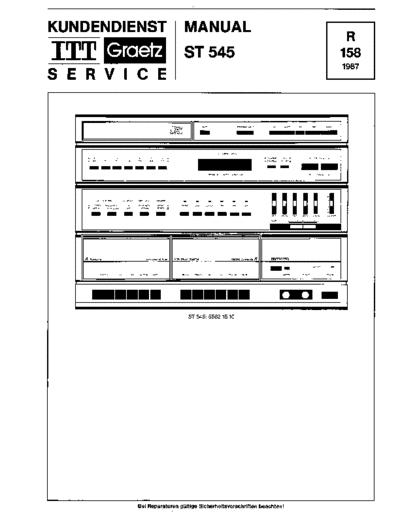 ITT Graetz ST 545 service manual