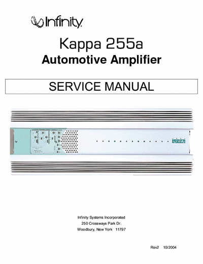 Infinity Kappa255a603 car amp