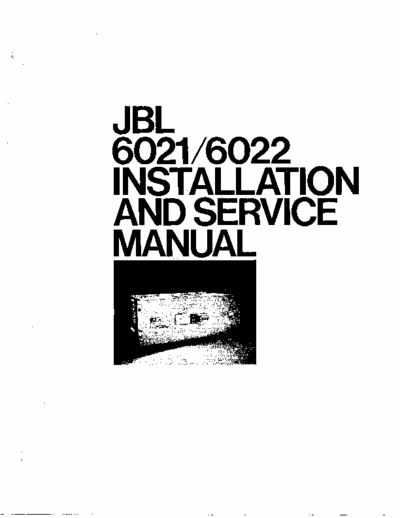 JBL 6021, 6022 power amplifier