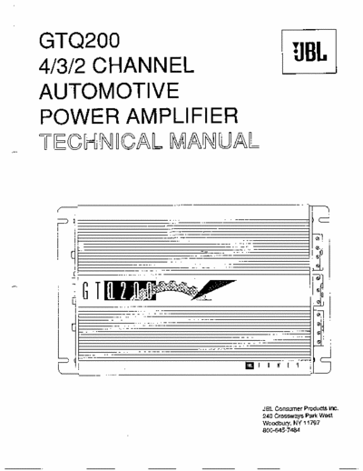 JBL GTQ200 car amplifier