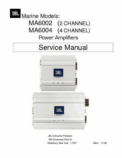JBL MA6002 & 6004 car amplifier