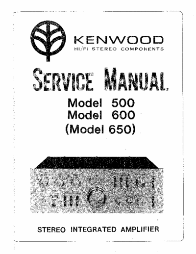 Kenwood 500, 600 & 650 integrated amplifier