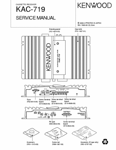 Kenwood KAC719 car amplifier