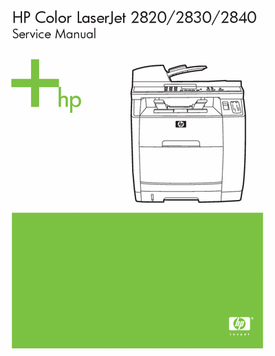 HP 2820,2830,2840 Service Manual for Hp Color Laserjet 2820,2830,2840