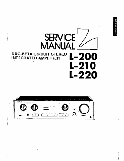 Luxman L200, L210, L220 integrated amplifier