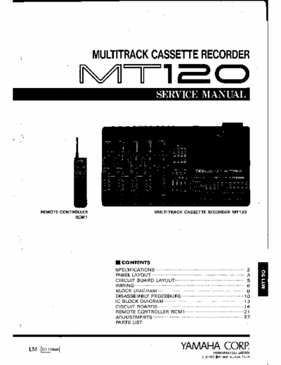 Yamaha MT120 multitrack cassette