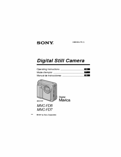 Sony MVC-FD5 136 page user