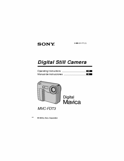 Sony MVC-FD73 80 page owner