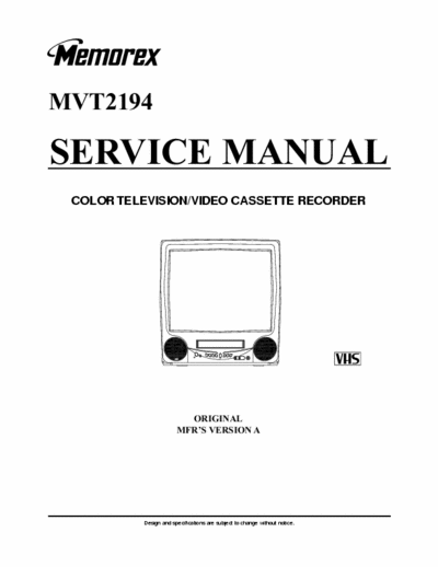 Memorex MVT2194 Service Manual Color Television VHS Recorder - (2.904Kb) pag. 61