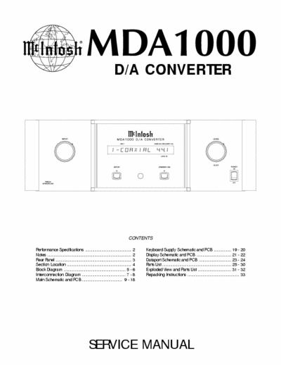 McIntosh MDA1000 D/A converter