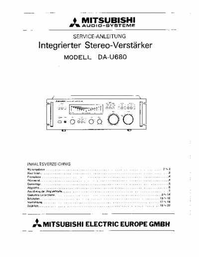 Mitsubishi DAU680 integrated amplifier