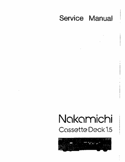Nakamichi CassetteDeck1.5 cassette deck