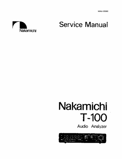 Nakamichi T100 audio analyzer