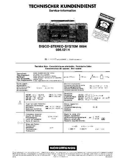 Nordmende Disco-Stereo_System 6694 service manual