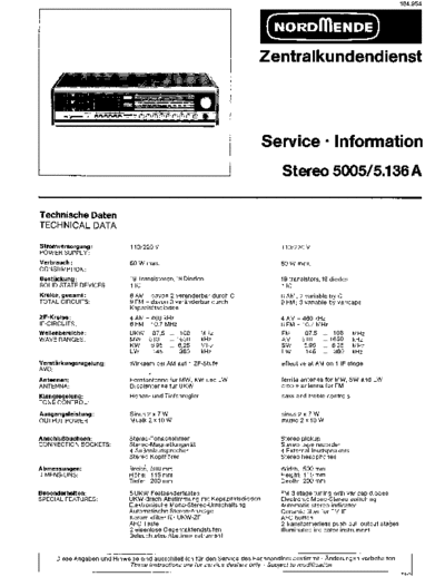 Nordmende Stereo 5005 service manual