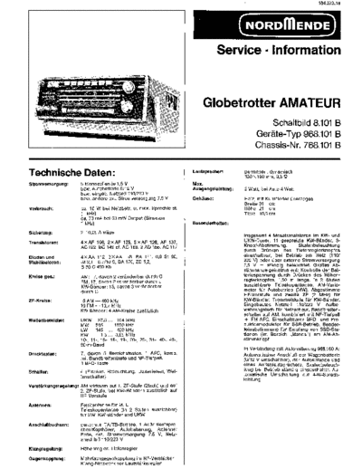 Nordmende Transistorkoffer 8.101 B Globetrotter amateur service manual