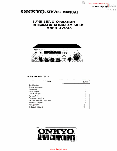 Onkyo A7040 integrated amplifier