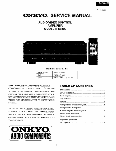 Onkyo ASV420 integrated amplifier