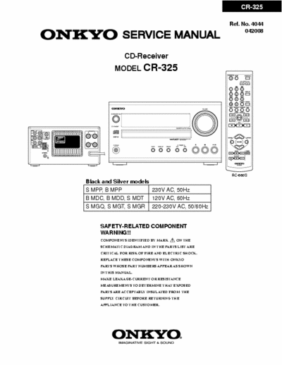 Onkyo CR325 receiver + cd