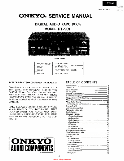 Onkyo DT901 cassette deck
