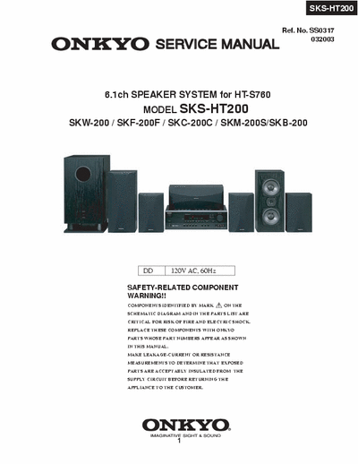 Onkyo SKSHT200 active speakers system
