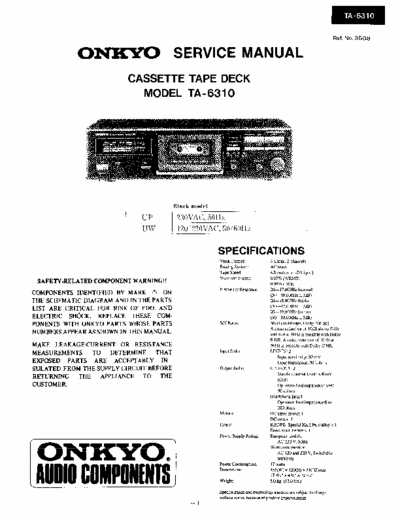 Onkyo TA6310 cassette deck