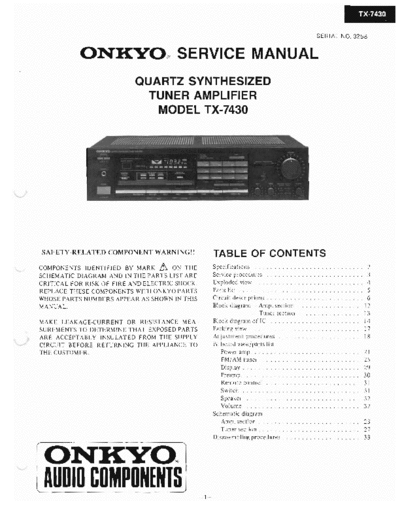 Onkyo TX7430 receiver