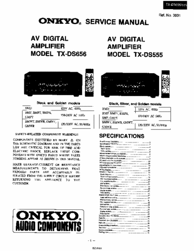 Onkyo TXDS555, TXDS656 receiver