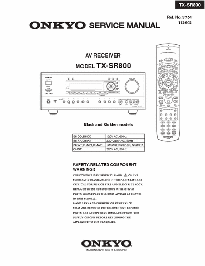 Onkyo TXSR800 receiver