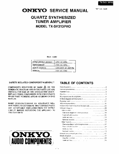 Onkyo TXSV313 receiver