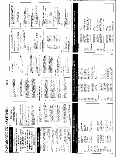 Panasonic TC-14S1R/B/BH Service manual for models: Panasonic TC-14S1R, Panasonic TC-14S1B, Panasonic TC-14S1BH