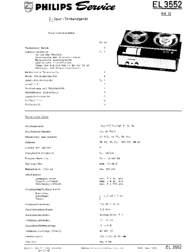 Philips EL3552 service manual