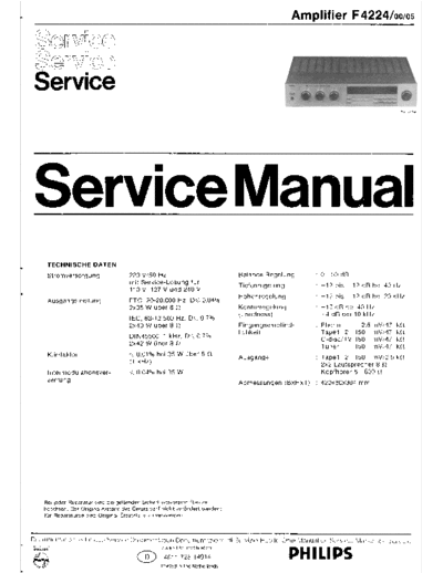 Philips F4224 service manual