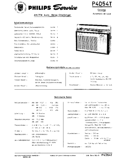 Philips P4D54T service manual