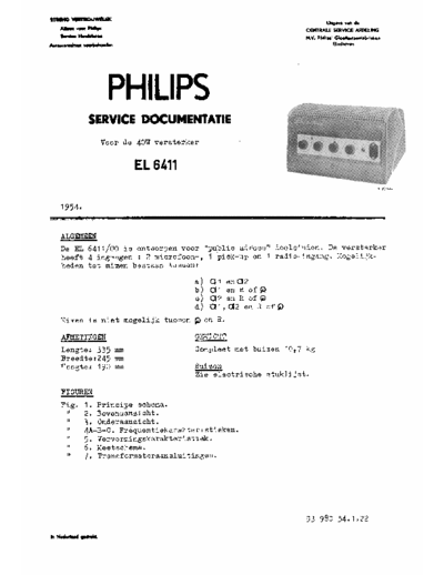 Philips EL6411 Tube power amp 40W