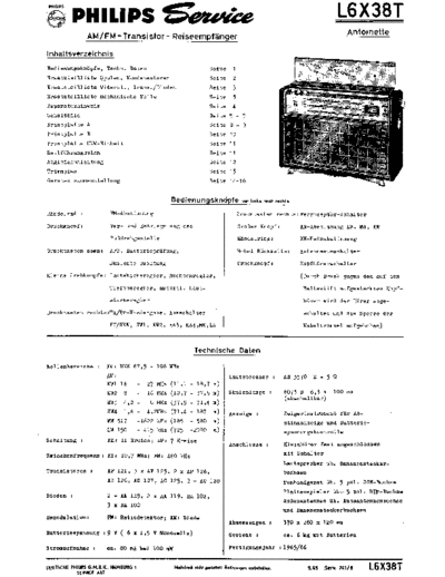 Philips L6X38T service manual