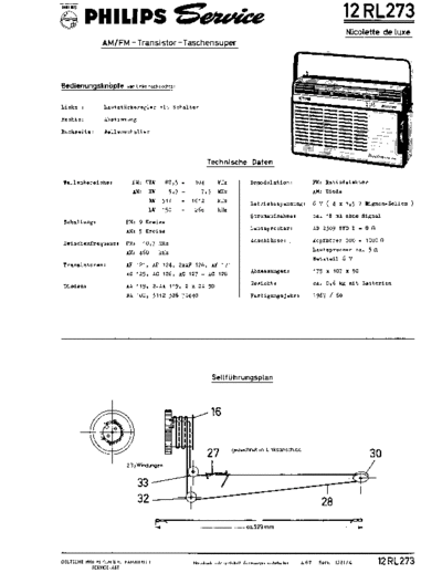 Philips 12RL273 service manual