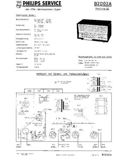 Philips B2D02A service manual