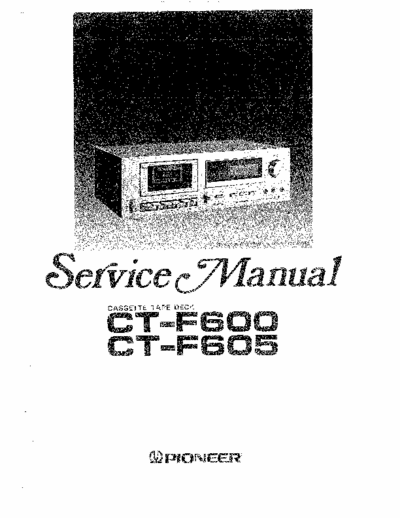 Pioneer CTF600, CTF605 cassette deck