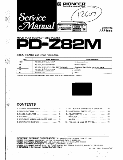 Pioneer PDZ82MHB cd