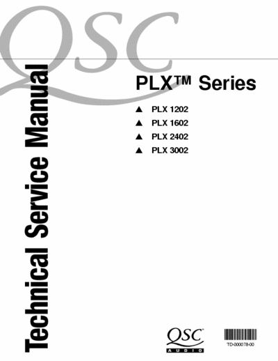 QSC PLX Series power amplifiers