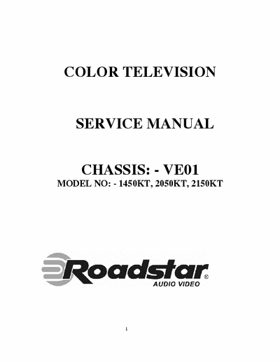  Roadstar 1450-2050-2150KT, Amstrad TV14M3 CRT TV Chassis VE01, VE02.         -  14"   - AN17823