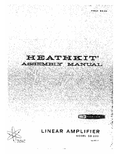 Heathkit SB-200 Schematics, Assembly and Parts List SB-220 Linear Amplifier