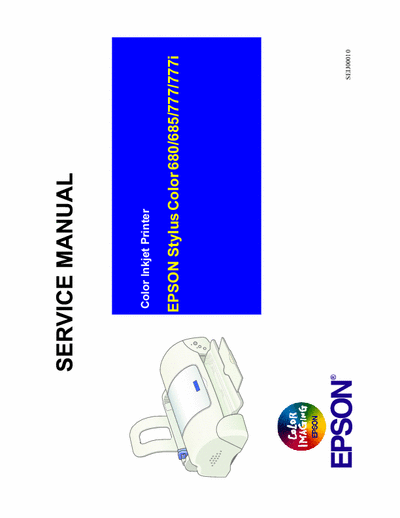 Epson Stylus Color 680 EPSON Stylus Color 680/685/777/777i Service Manual