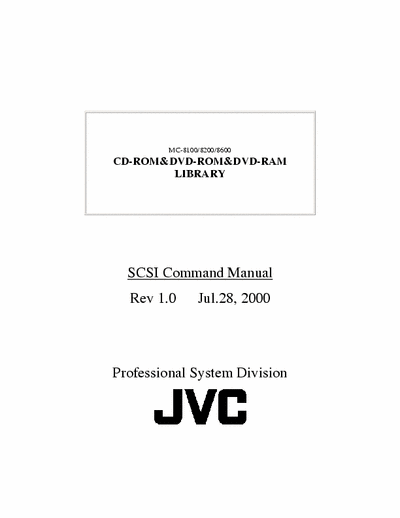 JVC  SCSI Command Manual