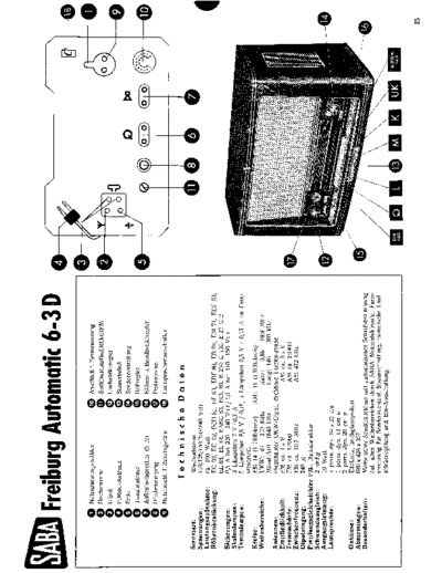 Saba Freiburg automatic 6-3 D service manual