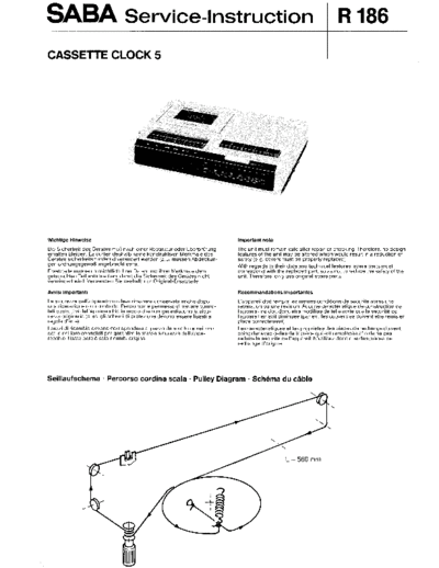 Saba cassette clock 5 service manual