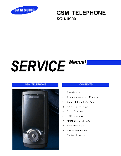 Samsung SGH-U600 Service Manual GSM telephone [part 1/3] pag. 73
