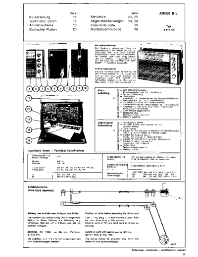 Schaub-Lorenz Amigo H L service manual